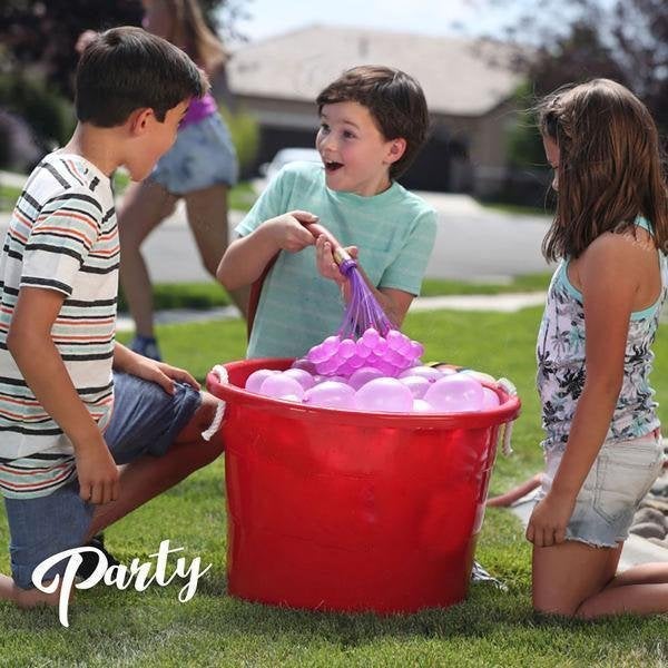 Rapid Injection Quick-Fill Self-Sealing Water Balloon Set, 3 Pack, Multi-Color, 111 Balloons