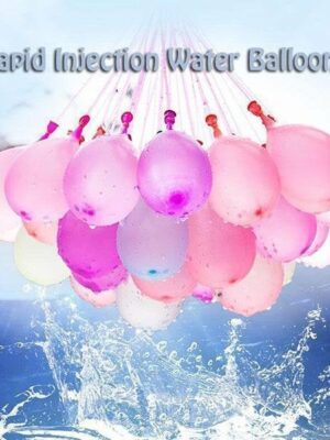 Rapid Injection Quick-Fill Self-Sealing Water Balloon Set, 3 Pack, Multi-Color, 111 Balloons