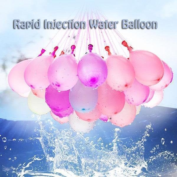 Rapid Injection Quick-Fill Self-Sealing Water Balloon Set, 3 Pack, Multi-Color, 111 Balloons