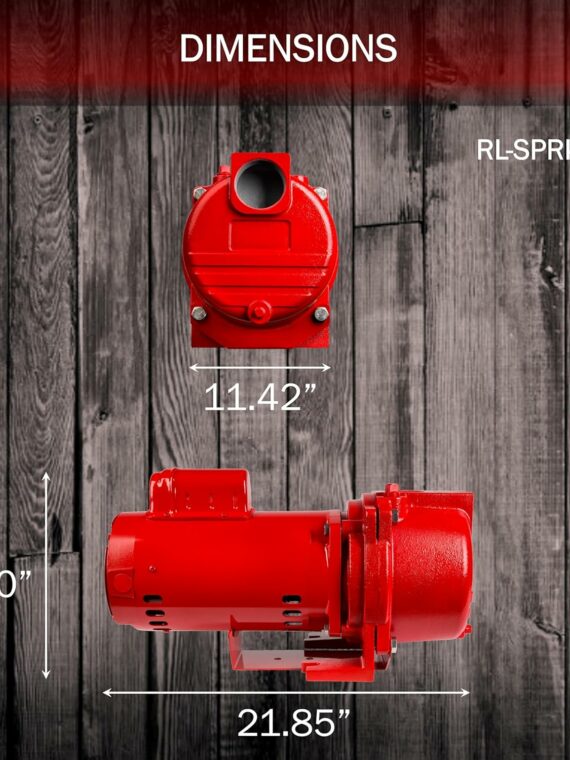 Red Lion 1.5 HP Dual Voltage Cast Iron Sprinkler Pump with Thermoplastic Impeller, 71 GPM