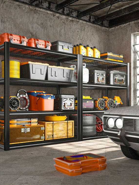 REIBII 40" Heavy Duty Garage Shelving, 2240 LBS Capacity, Adjustable Metal Storage Racks