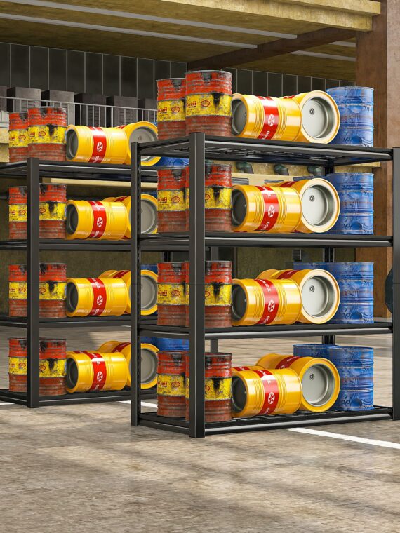 REIBII 40" Heavy Duty Metal Garage Shelving, 2240 LBS Capacity, Adjustable Storage Shelves for Home & Warehouse