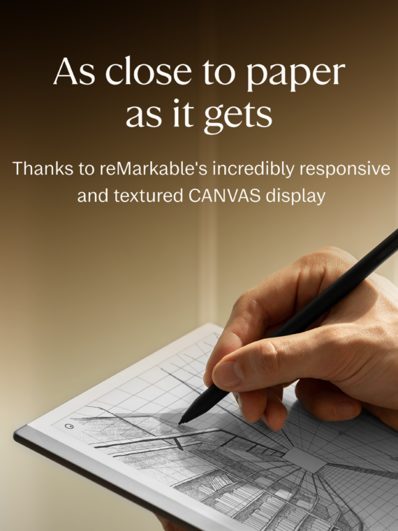 reMarkable 2 10.3" Paper Tablet with Marker Plus & Premium Leather Folio - Black