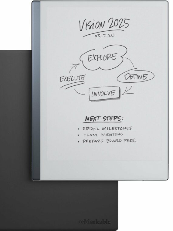 reMarkable 2 10.3" Paper Tablet with Marker Plus & Premium Leather Folio - Black
