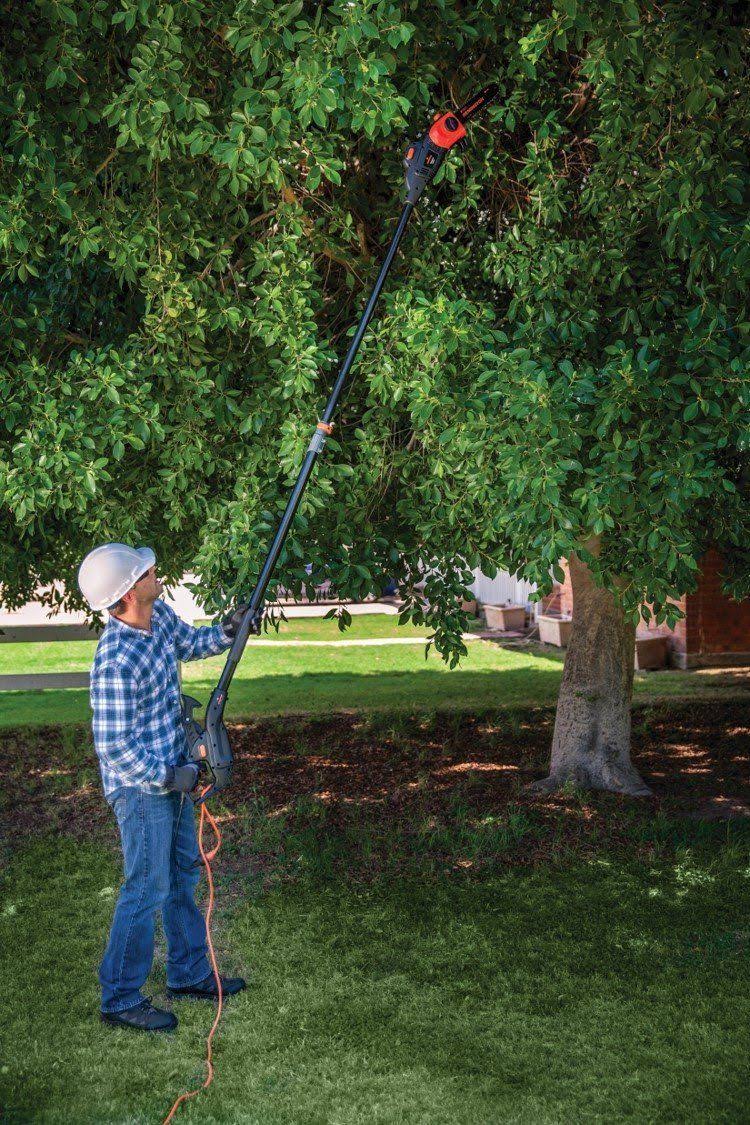 Remington Ranger II 10" Electric Pole Saw with 15 ft Reach, Adjustable Telescoping Pole, and Low Kickback Chain