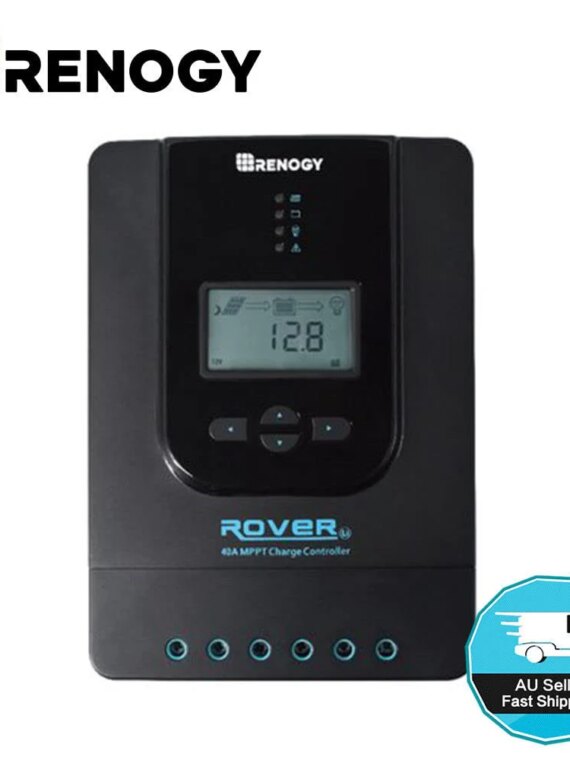 Renogy Rover 40A MPPT Solar Charge Controller, 12V/24V, LCD Display, Full Protection