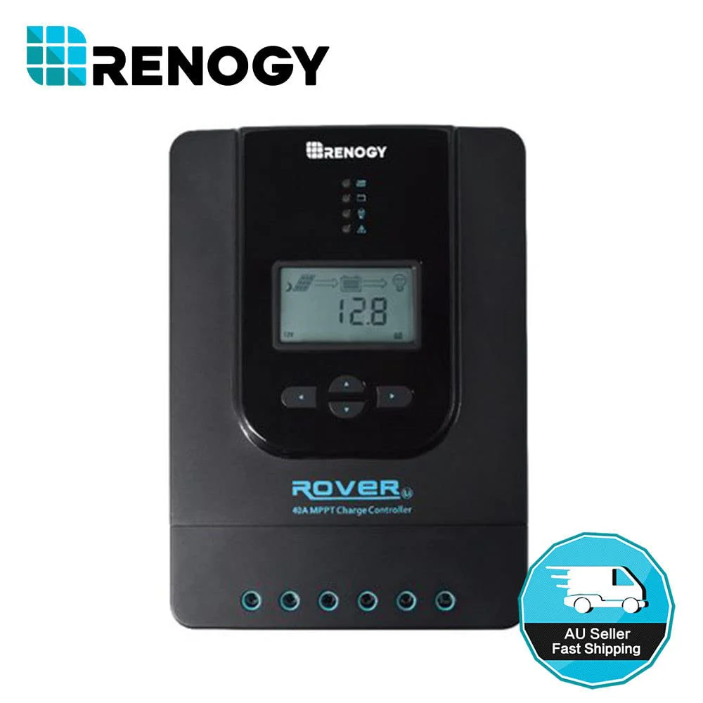 Renogy Rover 40A MPPT Solar Charge Controller, 12V/24V, LCD Display, Full Protection
