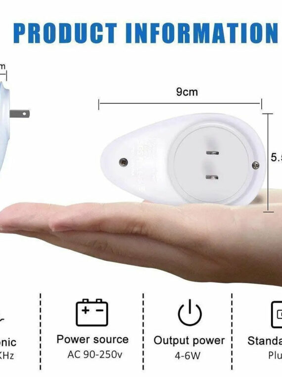 Repelly™ Ultrasonic Pest Repeller - Electronic Bug & Rodent Repellent, Chemical-Free, Covers 1200-1700 Sq. Ft., Safe for Pets & Humans