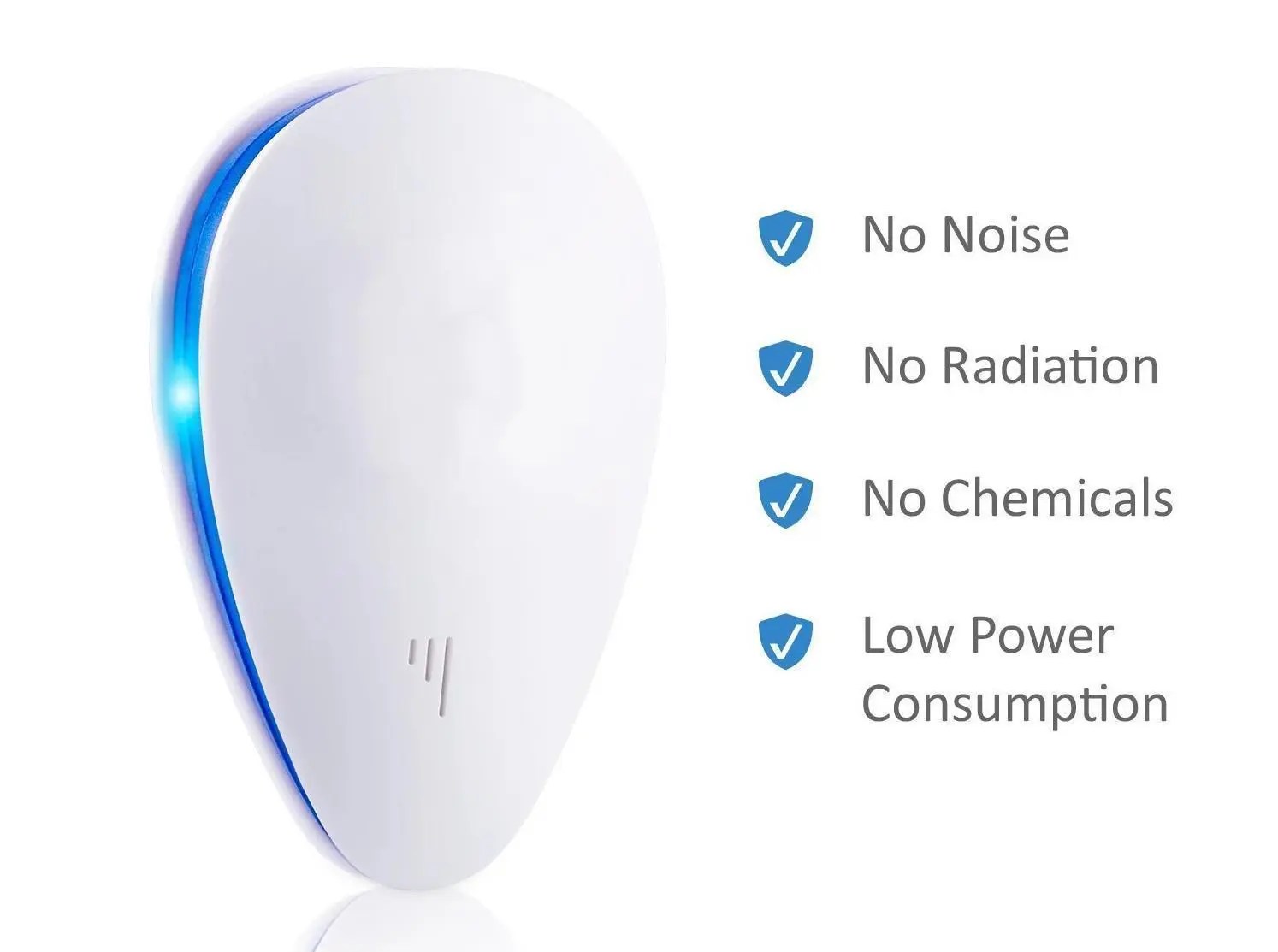 Repelly™ Ultrasonic Pest Repeller - Electronic Bug & Rodent Repellent, Chemical-Free, Covers 1200-1700 Sq. Ft., Safe for Pets & Humans