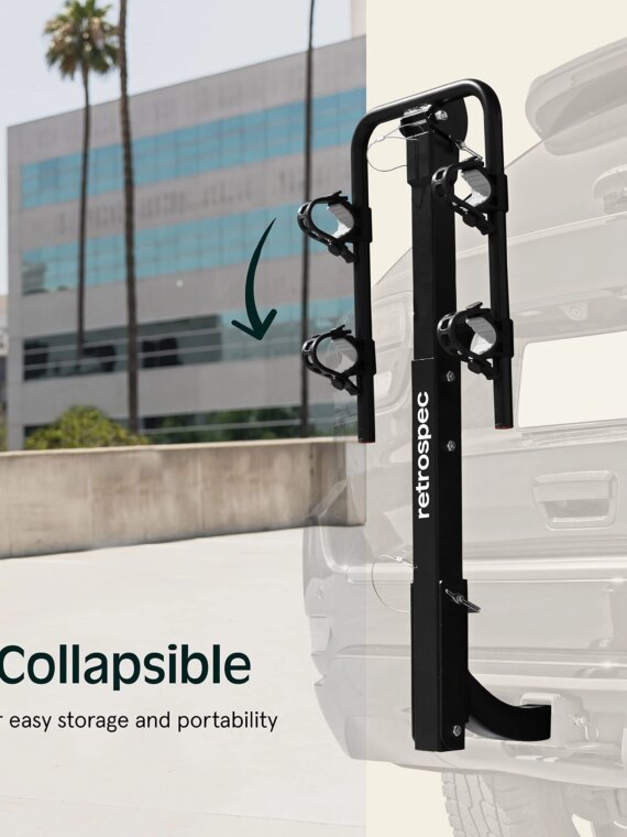 Retrospec Lenox 2-Bike Hitch Rack for Cars, Trucks & SUVs - Fits 2" Hitches, 80 lbs Capacity, Steel Construction