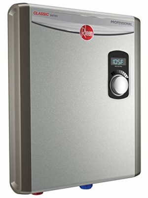 Rheem 18kW Tankless Electric Water Heater, Digital Thermostat, 4.4 GPM, Copper Elements