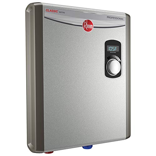 Rheem 18kW Tankless Electric Water Heater, Digital Thermostat, 4.4 GPM, Copper Elements