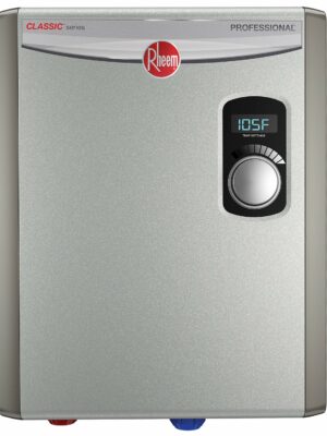 Rheem 18kW Tankless Electric Water Heater, Digital Thermostat, 4.4 GPM, Copper Elements