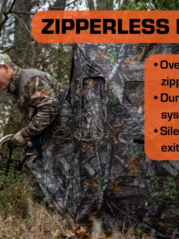 Rhino R-200 Hunting Blind, Hub-Style, Zipper-less Door, Silent Windows, Realtree Camouflage