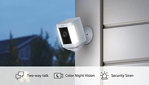 Ring Spotlight Cam Plus, 1080p HD, Motion-Activated LED, Two-Way Talk, Battery-Powered Security Camera
