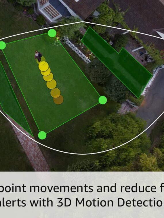 Ring Spotlight Cam Pro Solar Bundle, 3D Motion Detection, Two-Way Talk, Dual-Band WiFi, 1080p HDR, White (2022)