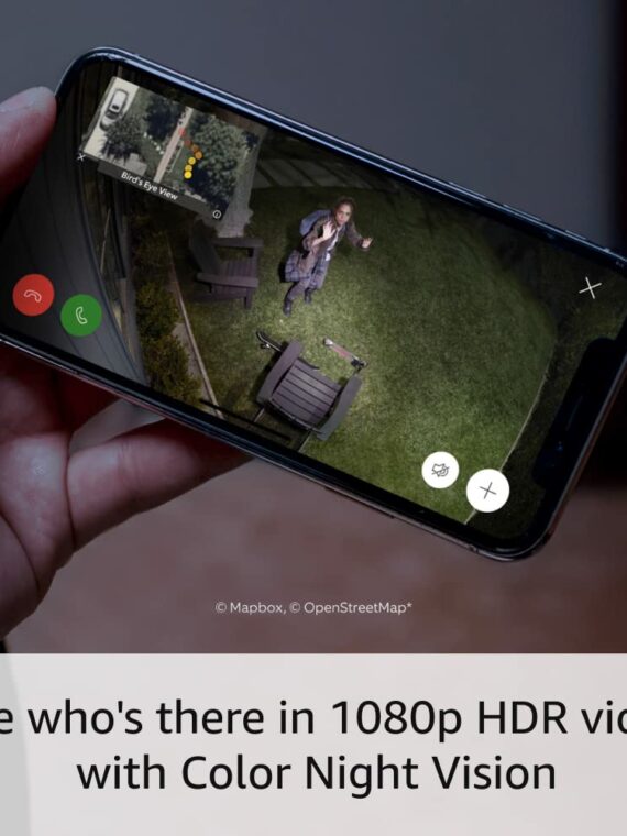 Ring Spotlight Cam Pro Solar Bundle, 3D Motion Detection, Two-Way Talk, Dual-Band WiFi, 1080p HDR, White (2022)