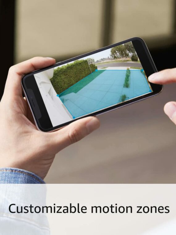 Ring Spotlight Cam Pro Solar Bundle, 3D Motion Detection, Two-Way Talk, Dual-Band WiFi, 1080p HDR, White (2022)