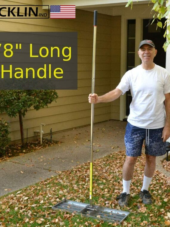 Rocklin Industry Lawn Leveling Rake - 30"x10" Ground Plate, 78" Adjustable Handle, Stainless Steel