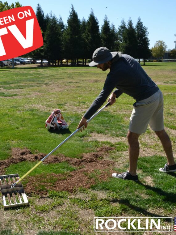 Rocklin Industry Lawn Leveling Rake - 30"x10" Ground Plate, 78" Adjustable Handle, Stainless Steel