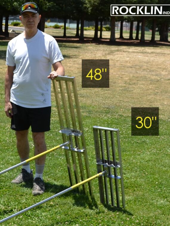 Rocklin Industry Lawn Leveling Rake - 30"x10" Ground Plate, 78" Adjustable Handle, Stainless Steel