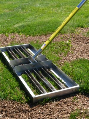Rocklin Industry Lawn Leveling Rake - 30"x10" Ground Plate, 78" Adjustable Handle, Stainless Steel
