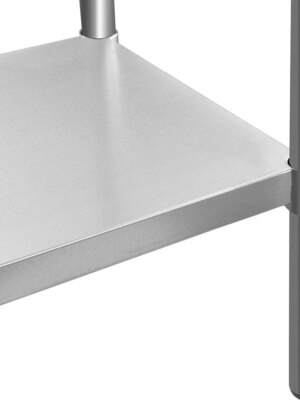 ROCKPOINT 36×24 Inch Stainless Steel Table with Backsplash, NSF Certified, Adjustable Shelf, Commercial Kitchen Prep Station