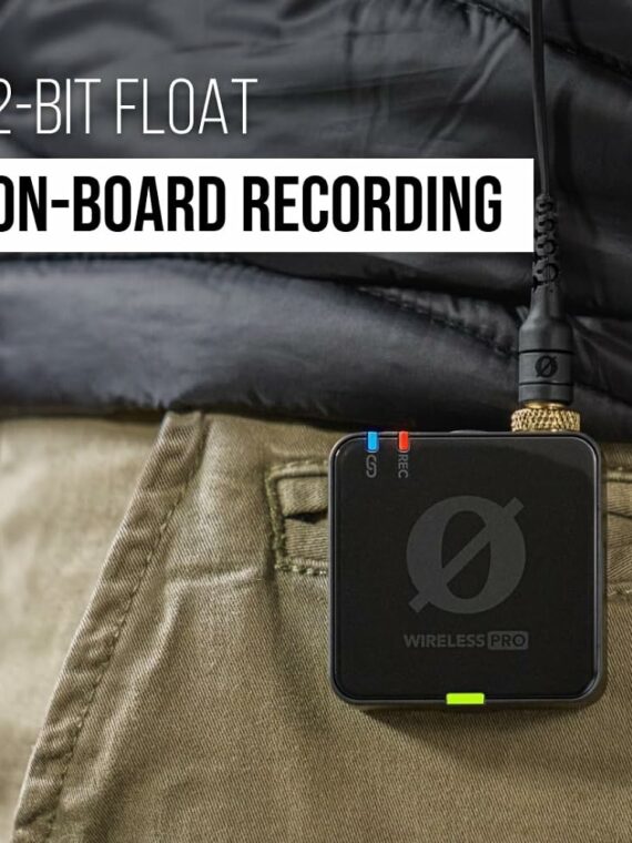 RODE Wireless PRO Compact Microphone System with 2.4GHz Transmission, 32-Bit Recording, Timecode, Lavalier Mics & Charging Case