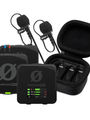 RODE Wireless PRO Compact Microphone System with 2.4GHz Transmission, 32-Bit Recording, Timecode, Lavalier Mics & Charging Case