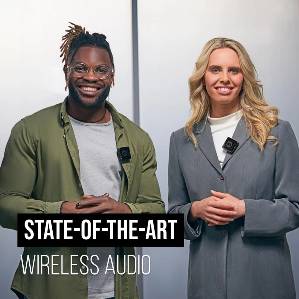 RODE Wireless PRO Compact Microphone System with 2.4GHz Transmission, 32-Bit Recording, Timecode, Lavalier Mics & Charging Case