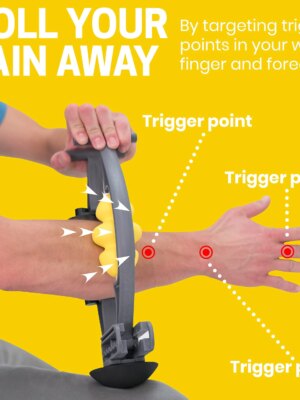Rolflex Arm & Leg Massager – Ergonomic Forearm, Wrist & Calf Roller for Pain Relief & Muscle Therapy