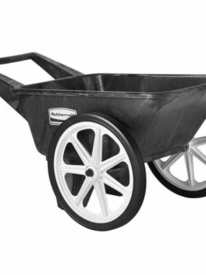 Rubbermaid Commercial Big Wheel Cart, 200 lb Capacity, HDPE, 20" Wheels, Black