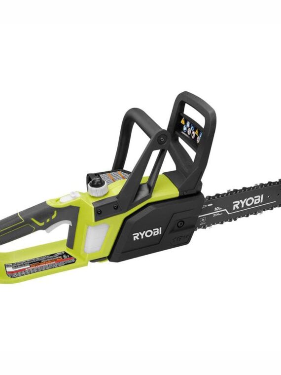 RYOBI 18V Cordless Chainsaw, 10-Inch Bar, Lightweight Design (Tool Only)