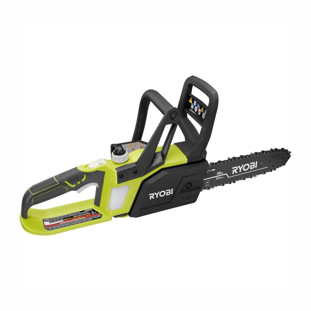 RYOBI 18V Cordless Chainsaw, 10-Inch Bar, Lightweight Design (Tool Only)