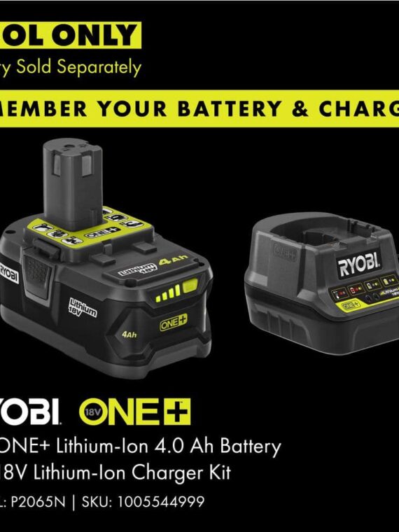 RYOBI 18V Cordless Chainsaw, 10-Inch Bar, Lightweight Design (Tool Only)