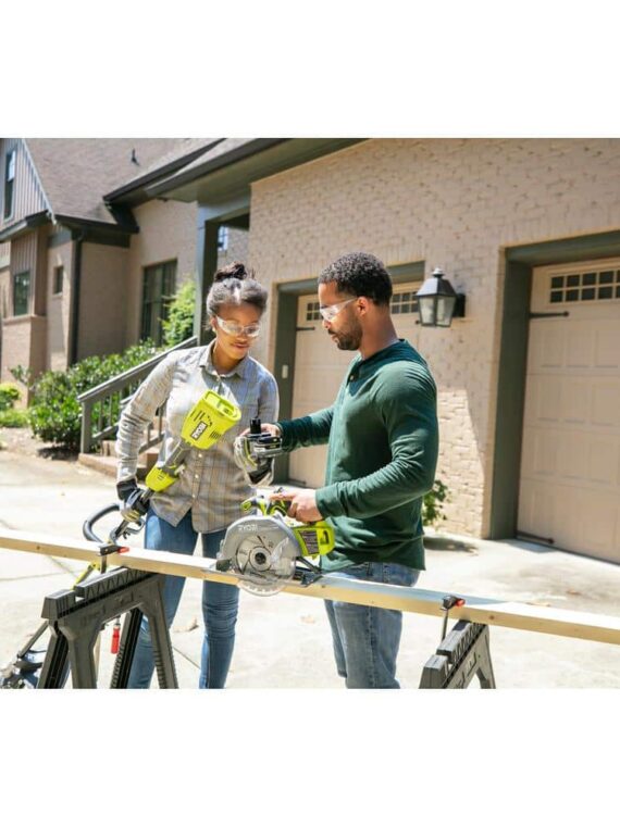 Ryobi 18V ONE+ Brushless Cordless String Trimmer, 15" Adjustable Width, Battery & Charger Included