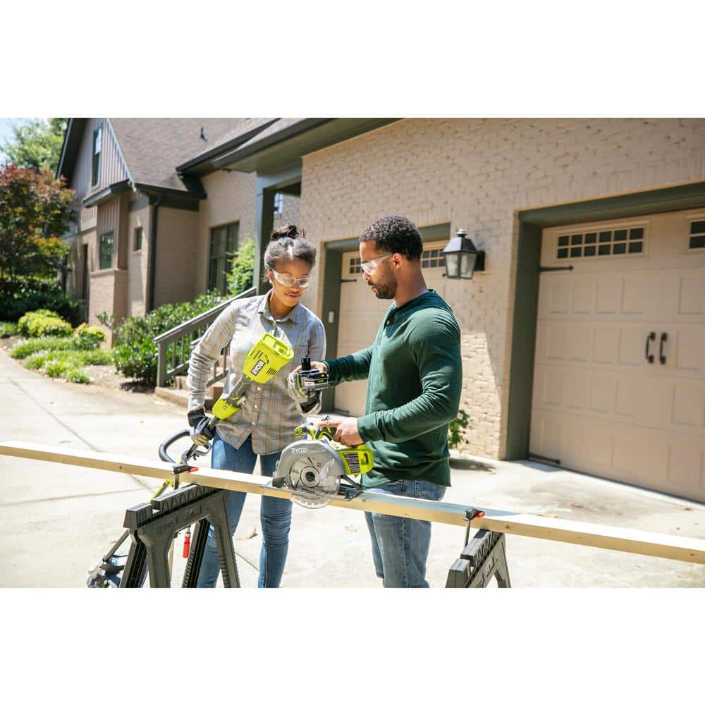 Ryobi 18V ONE+ Brushless Cordless String Trimmer, 15" Adjustable Width, Battery & Charger Included