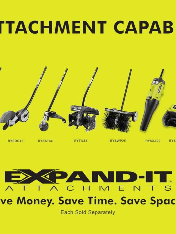 Ryobi 18V ONE+ Brushless Cordless String Trimmer, 15" Adjustable Width, Battery & Charger Included