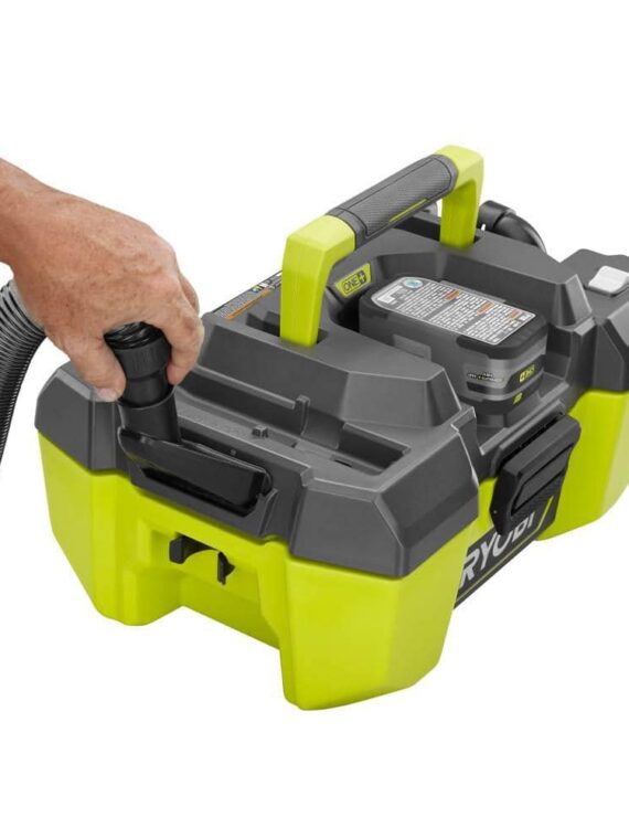 RYOBI 18V ONE+ Cordless 3 Gal. Wet/Dry Vacuum Kit with 4.0 Ah Battery & Charger