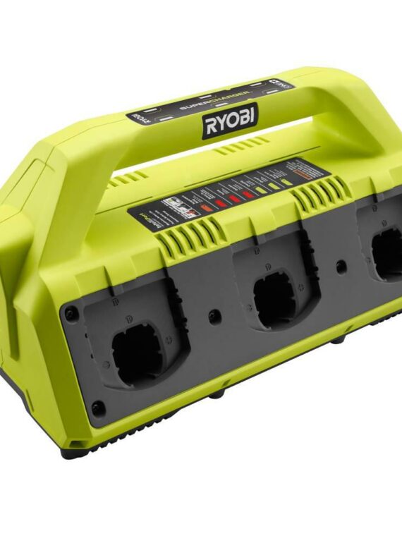 RYOBI 18V ONE+ Super Charger Kit with 1.5Ah & 4.0Ah Batteries, USB Port, IntelliPort Technology