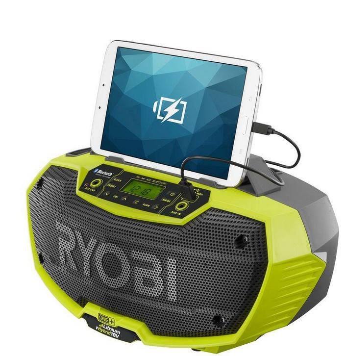 Ryobi One+ P746 18V Bluetooth Radio with Dual Power Capability