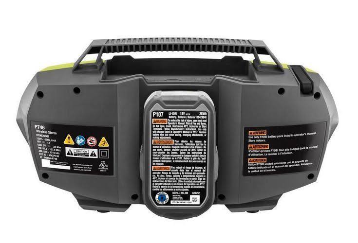 Ryobi One+ P746 18V Bluetooth Radio with Dual Power