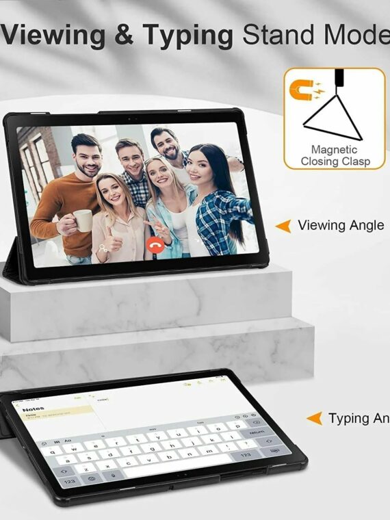 Samsung Galaxy Tab A8 10.5" Tablet Bundle, 32GB + 64GB microSD, Wi-Fi, Pink, with Hard Case & US Adapter