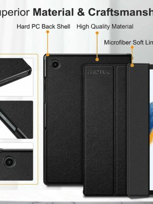 Samsung Galaxy Tab A8 10.5″ Tablet Bundle, 32GB + 64GB microSD, Wi-Fi, Pink, with Hard Case & US Adapter