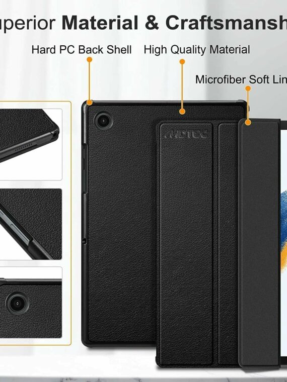 Samsung Galaxy Tab A8 10.5" Tablet Bundle, 32GB + 64GB microSD, Wi-Fi, Pink, with Hard Case & US Adapter