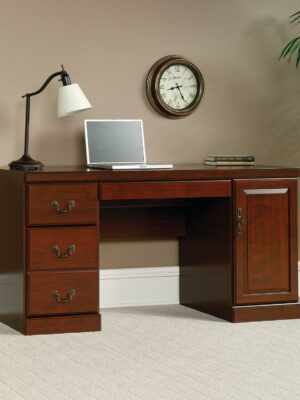 Sauder Heritage Hill Computer Credenza Desk, Classic Cherry, Wood Composite, Indoor Use