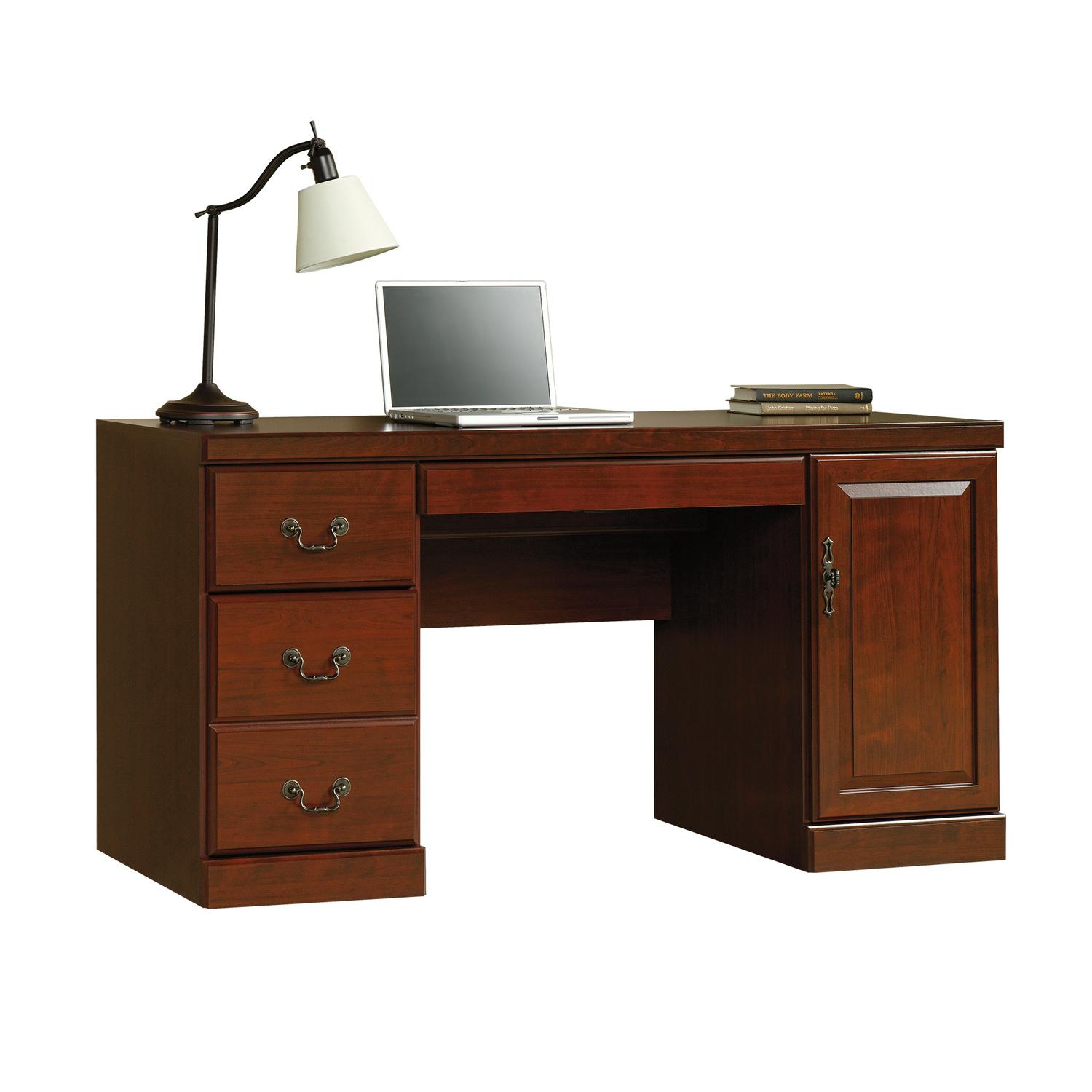 Sauder Heritage Hill Computer Credenza Desk, Classic Cherry, Wood Composite, Indoor Use