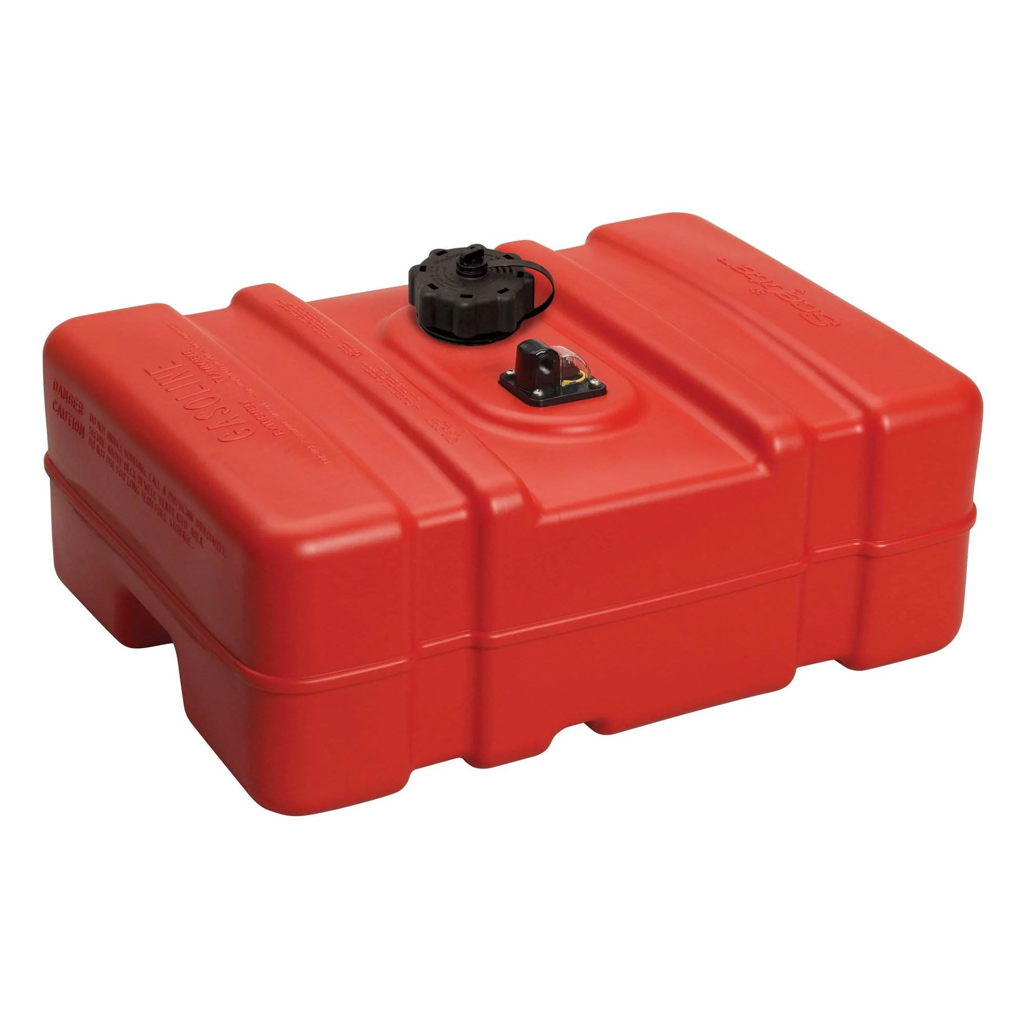 Scepter 12-Gallon Low Profile Marine Fuel Tank - Portable, Spill-Proof, EPA-Compliant, Red