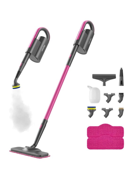 Schenley Steam Mop Cleaner with Detachable Handheld Steamer, Chemical-Free, Fast Heat-Up, 7 Attachments, 180° Swivel