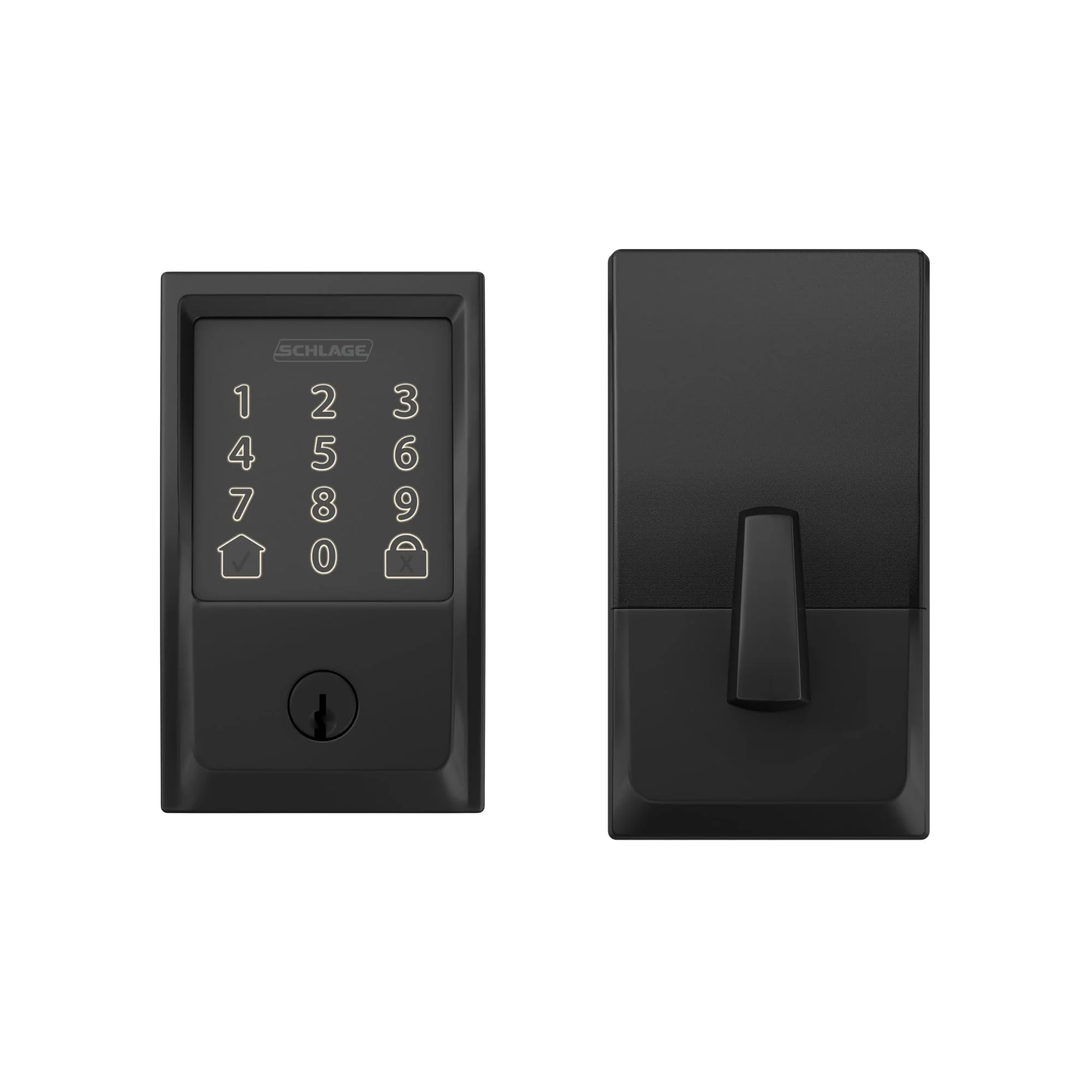Schlage Encode Smart Wi-Fi Deadbolt, Black - Secure Remote Access, Built-in Alarm, No Hub Needed